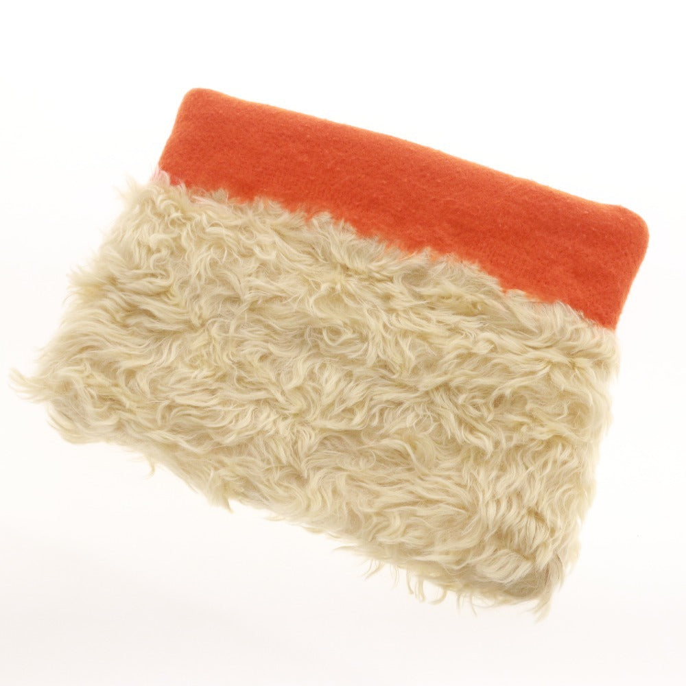 ■ プラダ クラッチバッグ 鞄 ファー レディース オレンジ ベージュ 袋付き 未使用