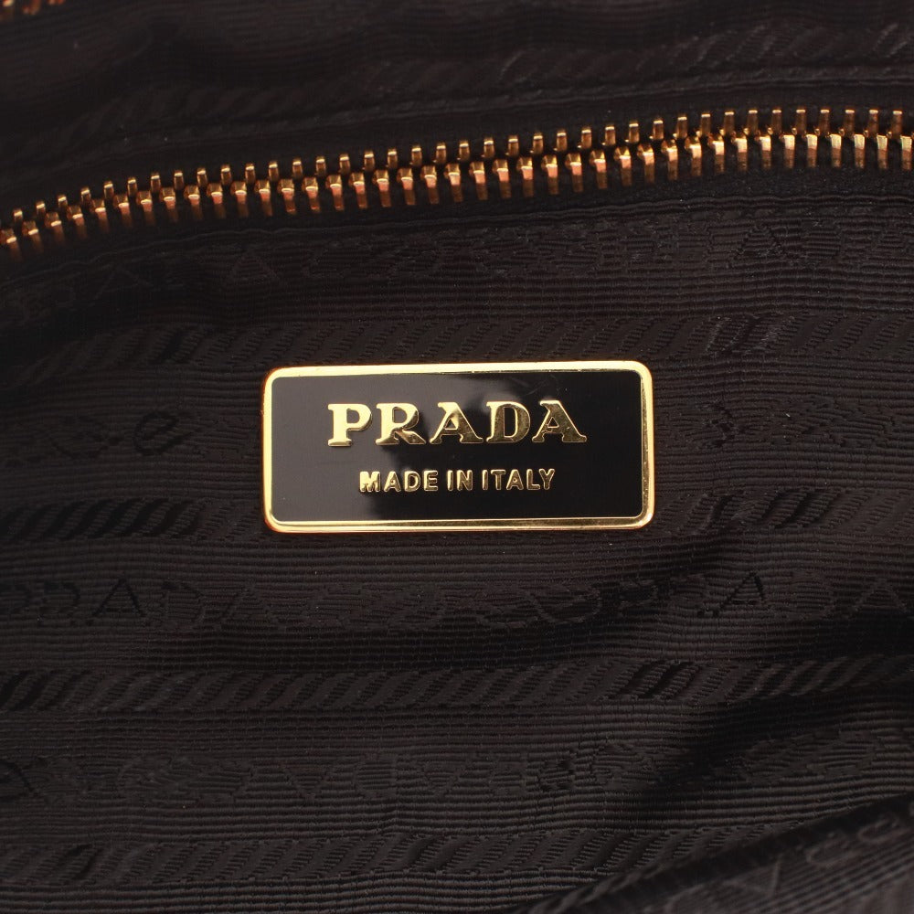 ■ プラダ クラッチバッグ 鞄 ファー レディース オレンジ ベージュ 袋付き 未使用