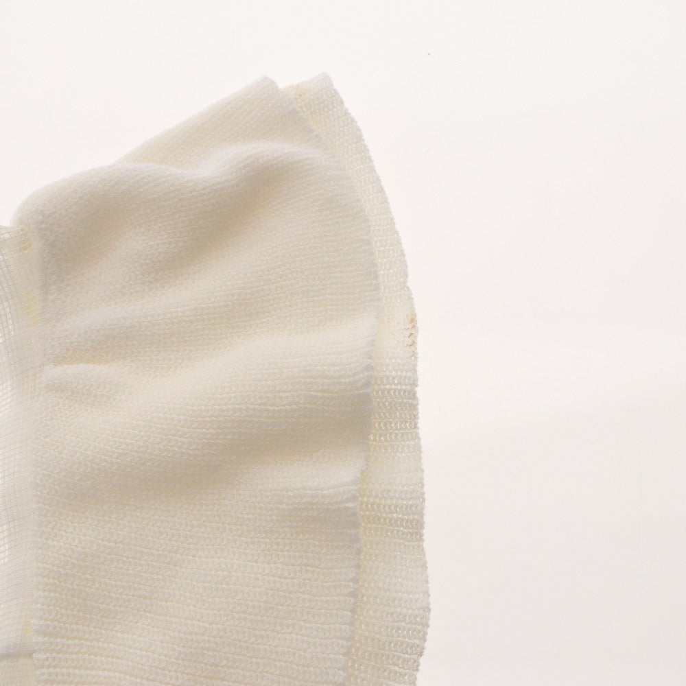 ■ ランバン オン ブルー ニット 半袖 トップス 袖フリル レディース 38 (S～M相当) ホワイト