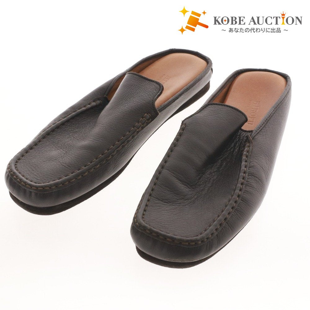 ■ ヒロフ ローファー シューズ 靴 レザー メンズ 44 （29cm相当） ブラウン 袋付き