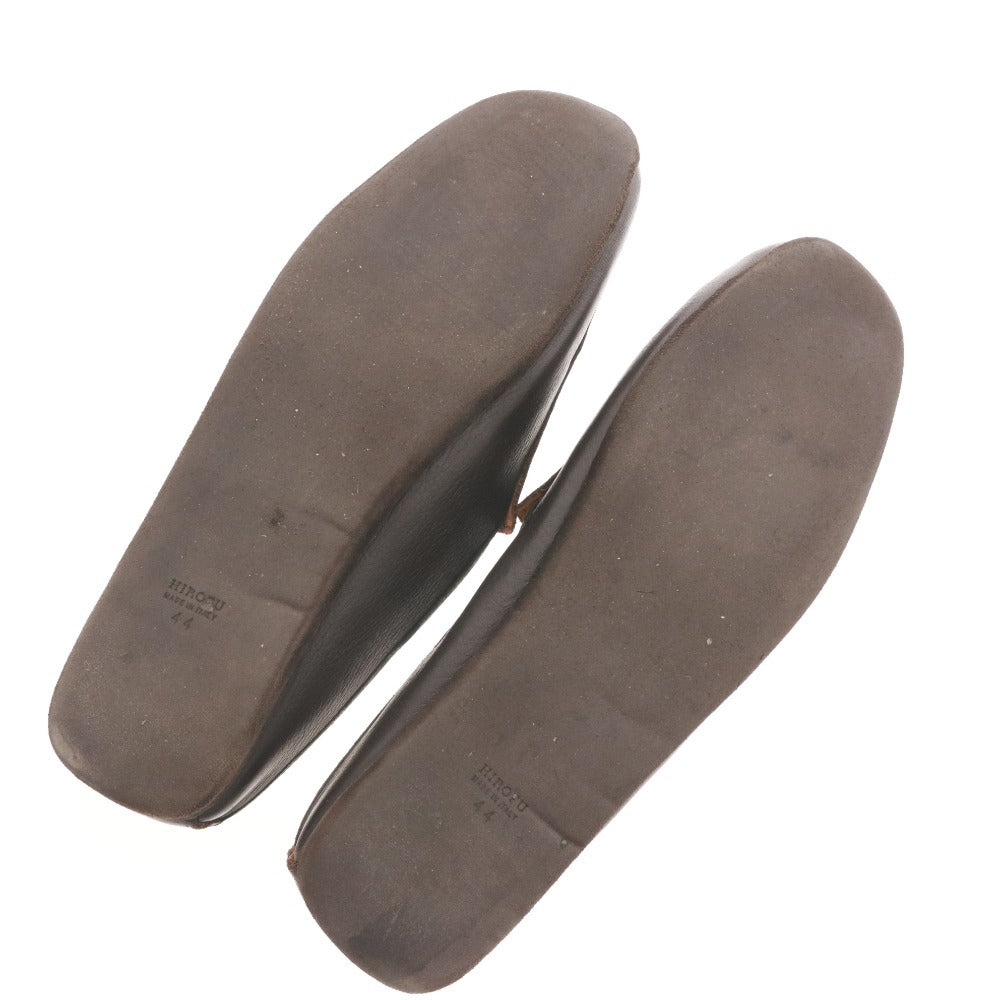 ■ ヒロフ ローファー シューズ 靴 レザー メンズ 44 （29cm相当） ブラウン 袋付き