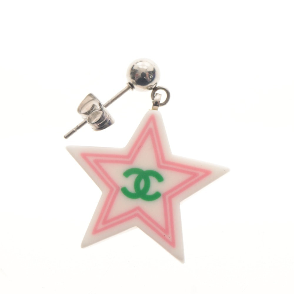 ■ CHANEL シャネル ピアス アクセサリー 星型 ココマーク レディース ホワイト ピンク グリーン イエロー