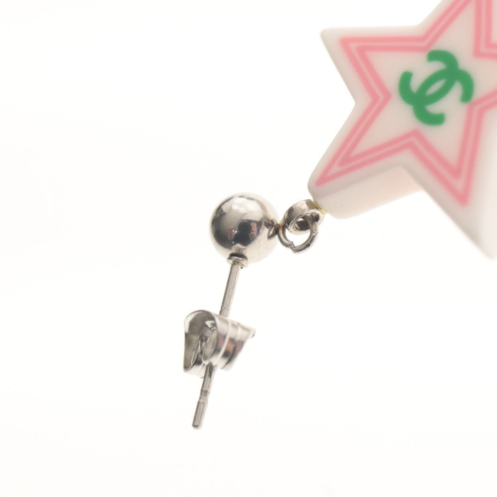 ■ CHANEL シャネル ピアス アクセサリー 星型 ココマーク レディース ホワイト ピンク グリーン イエロー