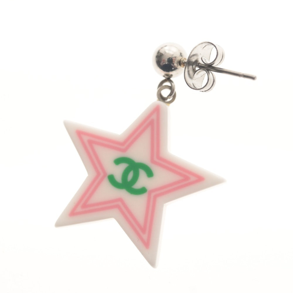 ■ CHANEL シャネル ピアス アクセサリー 星型 ココマーク レディース ホワイト ピンク グリーン イエロー