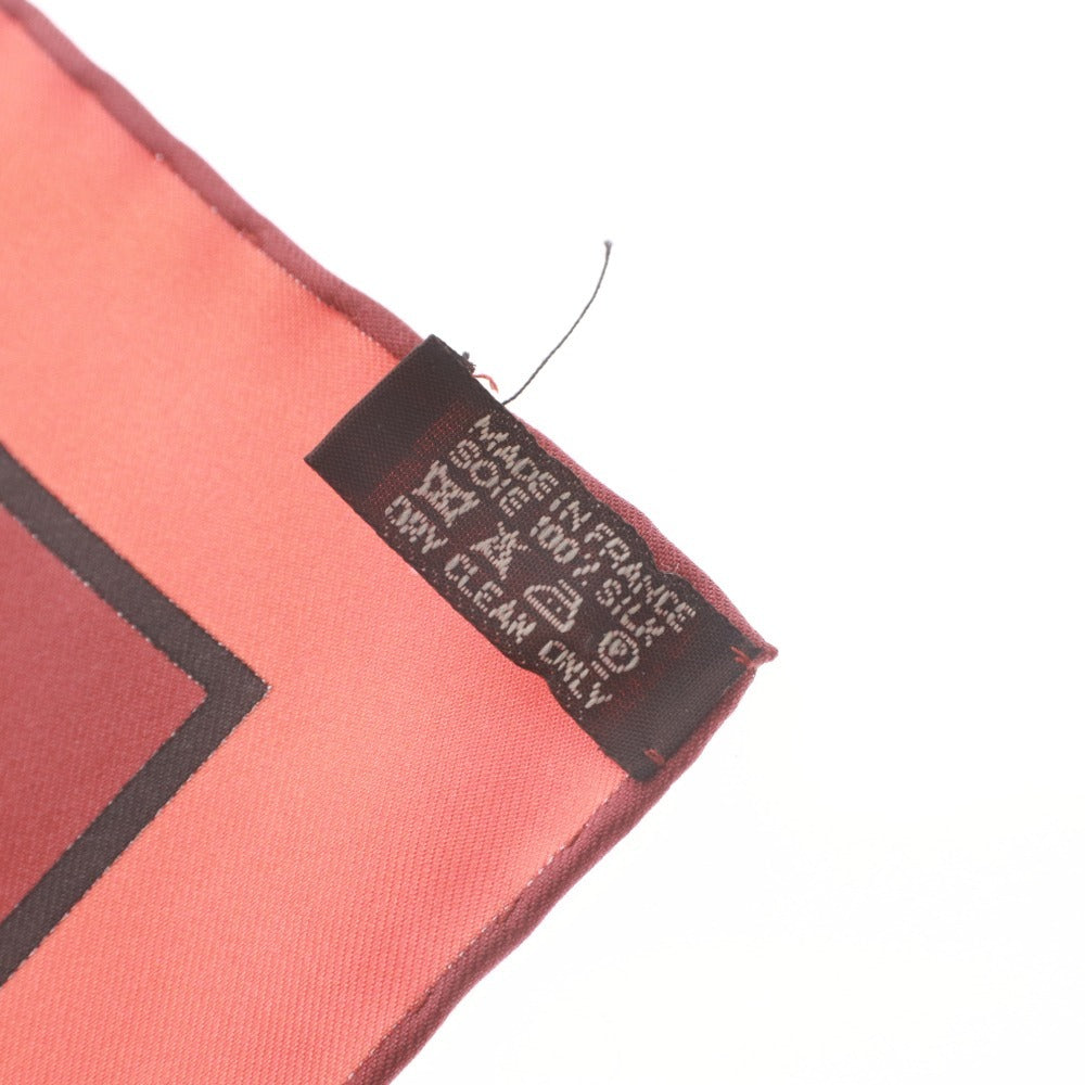 ■ HERMES エルメス スカーフ カレ90 服飾小物 柄 乗馬レース シルク レディース 90×90 レッド ブラック系