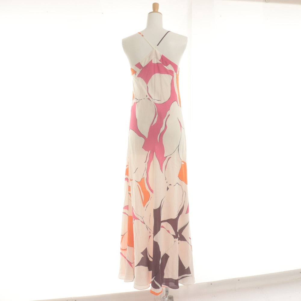 ■ Diane von Furstenberg Long Dress Cami Dress Silk Women's 0 (equivalent to size 9) Pink Orange White Unused