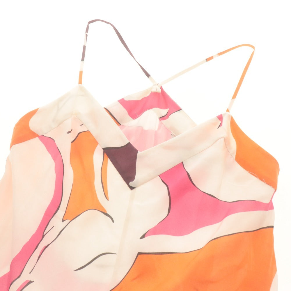 ■ Diane von Furstenberg Long Dress Cami Dress Silk Women's 0 (equivalent to size 9) Pink Orange White Unused
