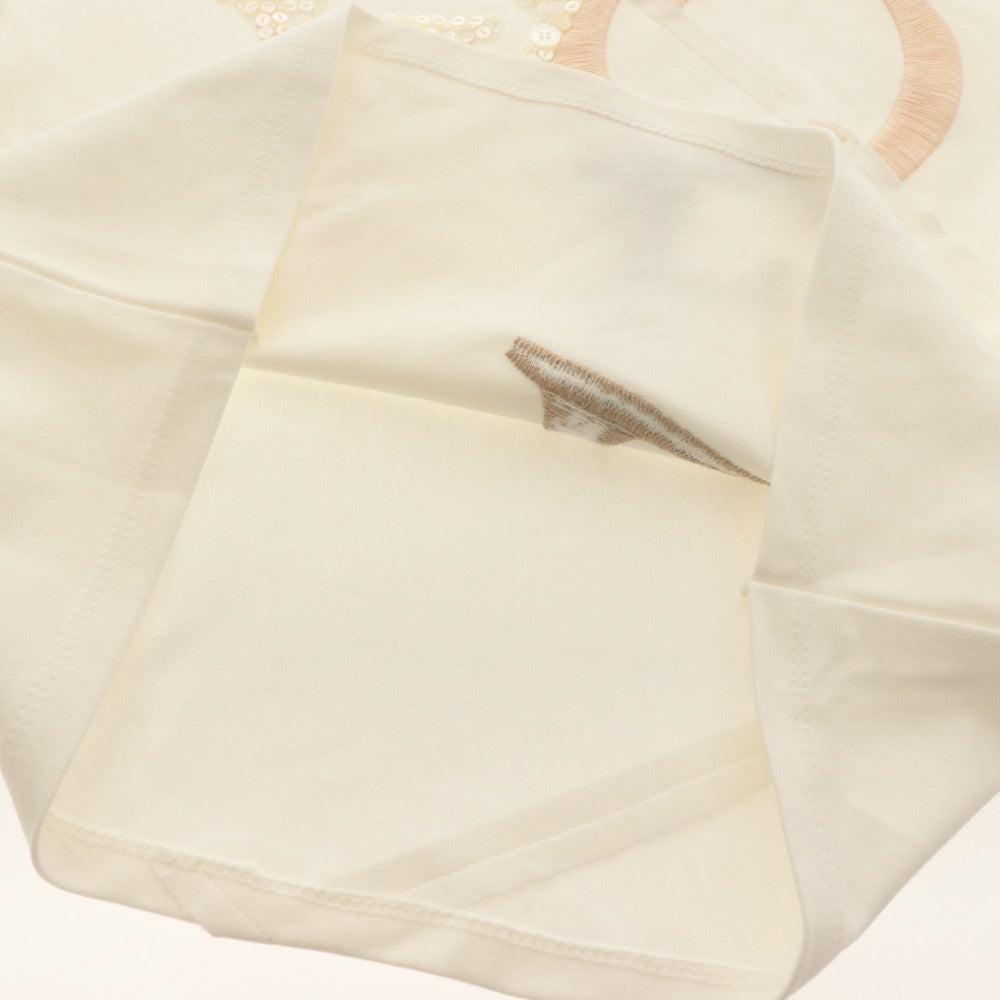■ ルイヴィトン LOUIS VUITTON Tシャツ 半袖 トップス オフショルダー ワンショルダー オフショル LOVE 刺繍 レディース M ホワイト系