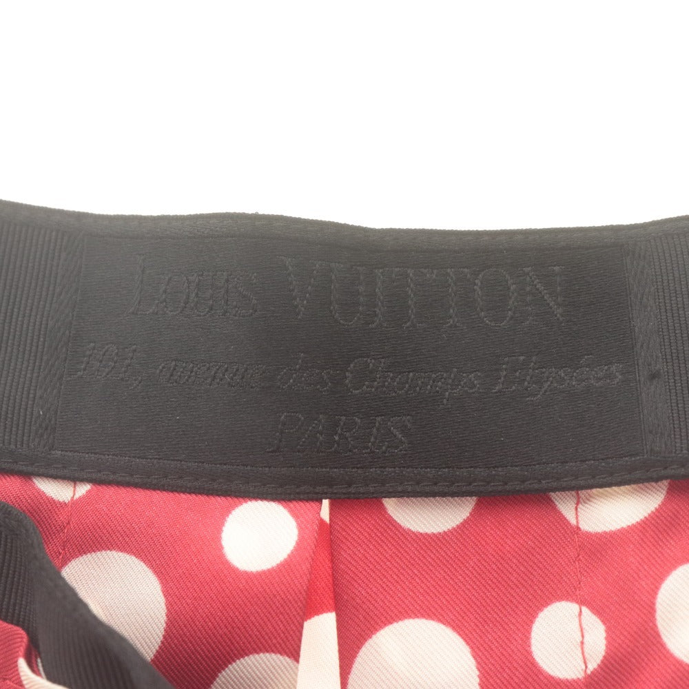 ■ ルイヴィトン LOUIS VUITTON ミニスカート ボトムス シルク100% 草間彌生 シリーズ ドット柄 レディース 38(160/70A) ブラック レッド