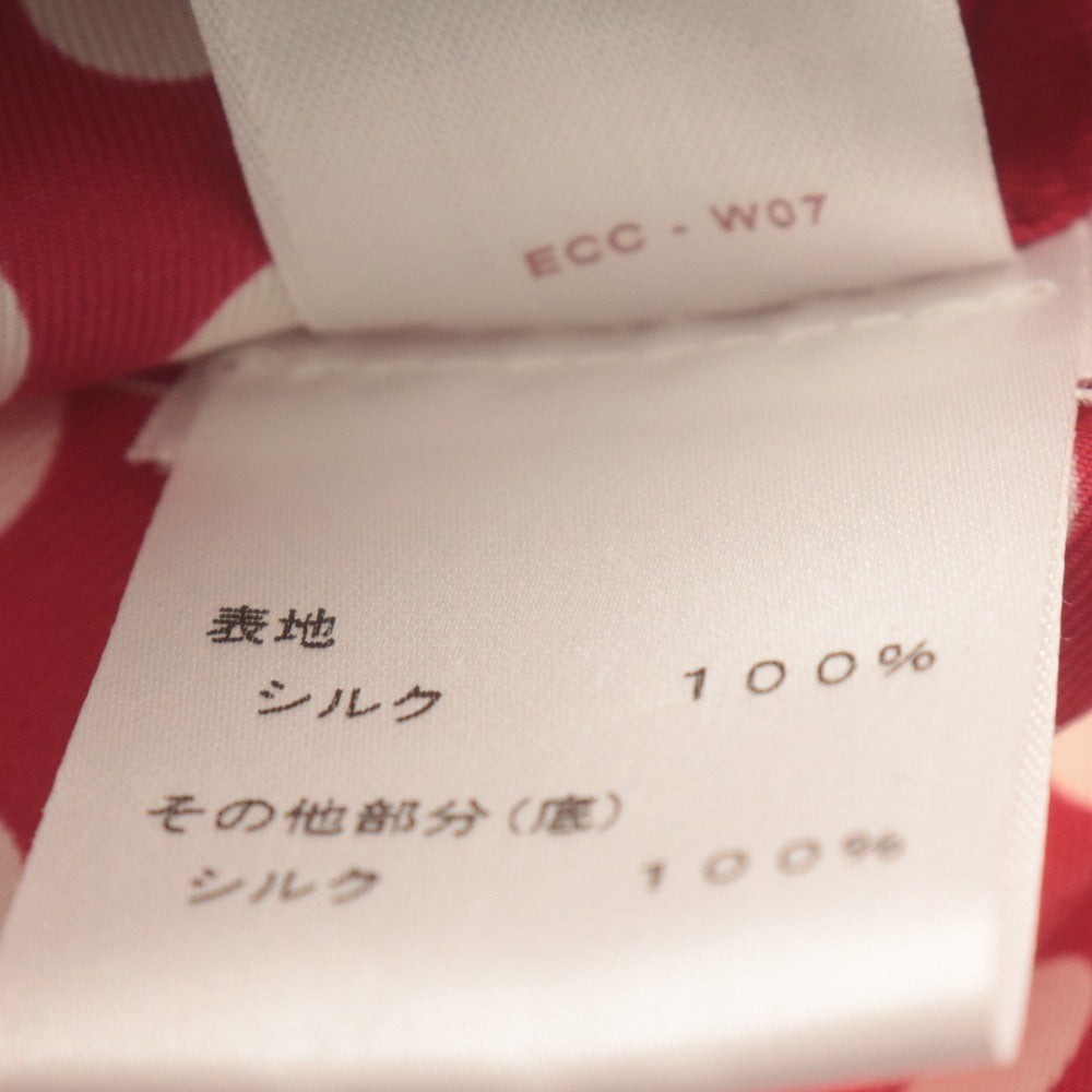 ■ ルイヴィトン LOUIS VUITTON ミニスカート ボトムス シルク100% 草間彌生 シリーズ ドット柄 レディース 38(160/70A) ブラック レッド