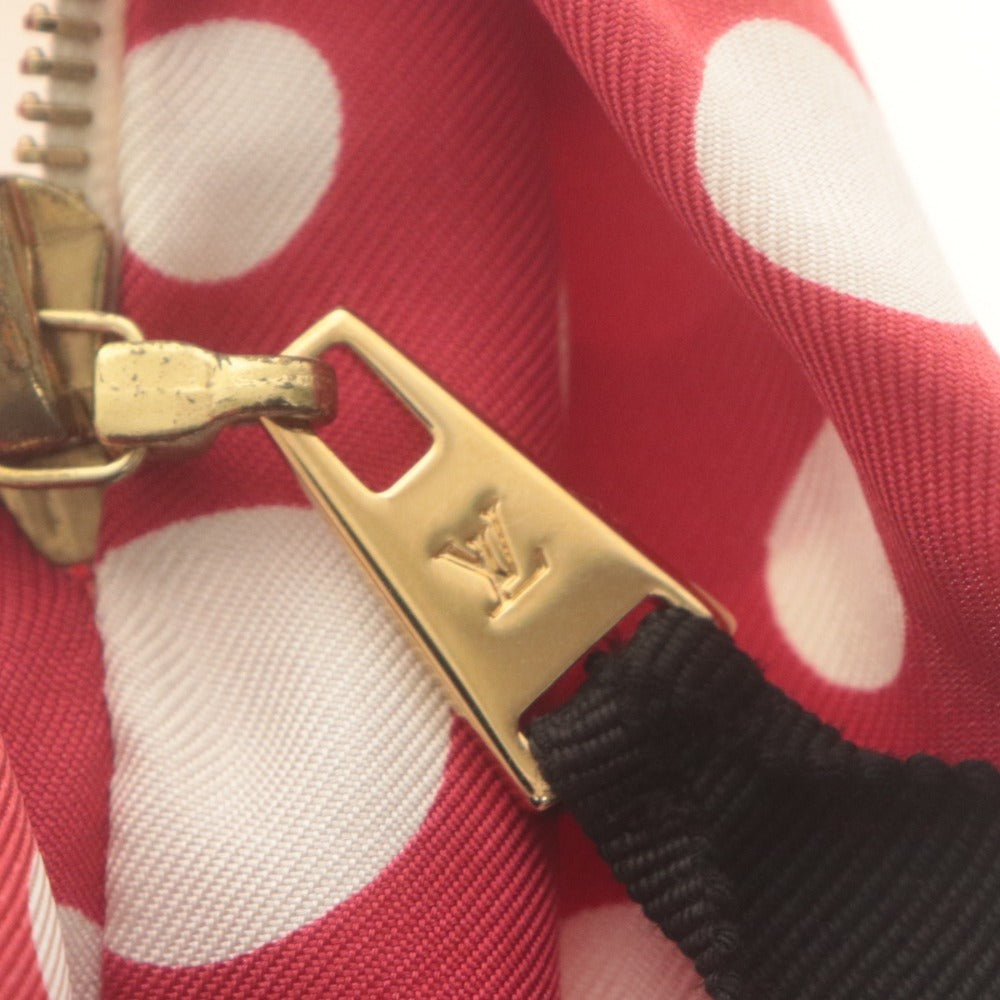 ■ ルイヴィトン LOUIS VUITTON ミニスカート ボトムス シルク100% 草間彌生 シリーズ ドット柄 レディース 38(160/70A) ブラック レッド