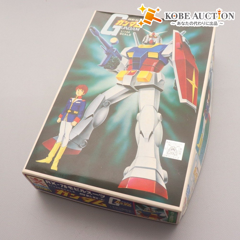 ■ 旧バンダイ 機動戦士ガンダム プラモデル ベストメカコレクション No.4 RX-78 ガンダム バンザイマーク 1/144 箱付き 未組立 未使用