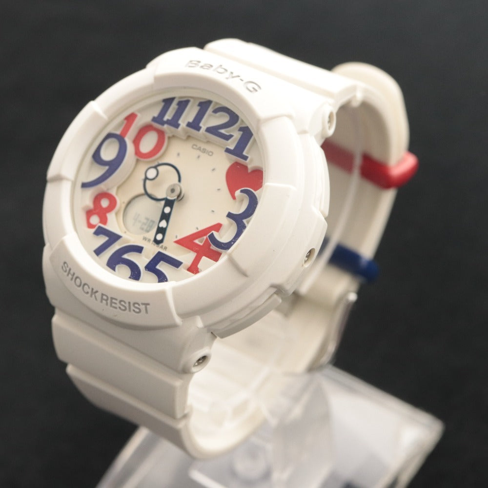 ■ CASIO カシオ 腕時計 Baby-G ベビージー ネオンダイアルシリーズ BGA-130TR-7BJF クォーツ 43.6g レディース ホワイト 付属品付き