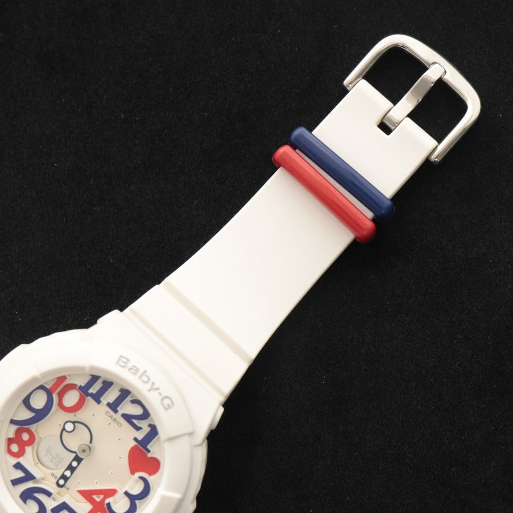 ■ CASIO カシオ 腕時計 Baby-G ベビージー ネオンダイアルシリーズ BGA-130TR-7BJF クォーツ 43.6g レディース ホワイト 付属品付き