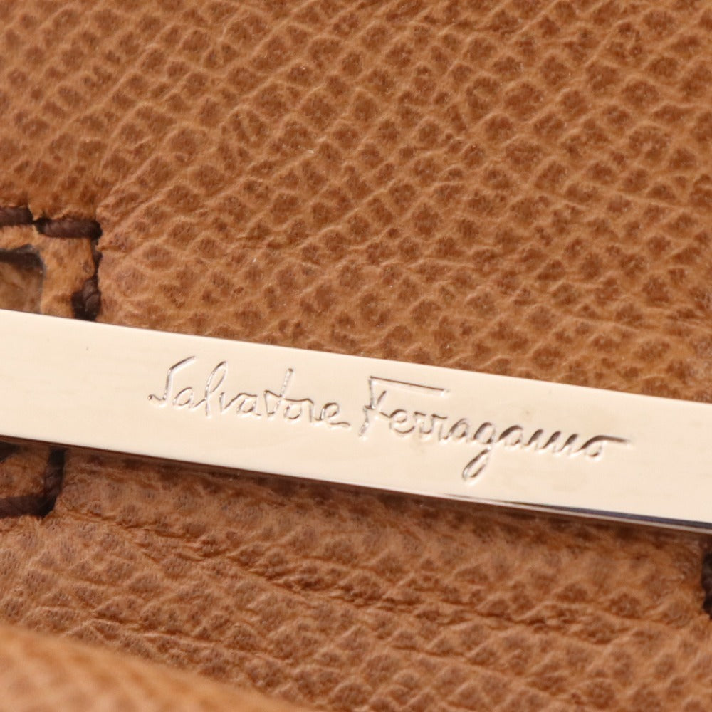 ■ サルヴァトーレフェラガモ ショルダーバッグ ハンドバッグ 鞄 レザー メンズ レディース ブラウン