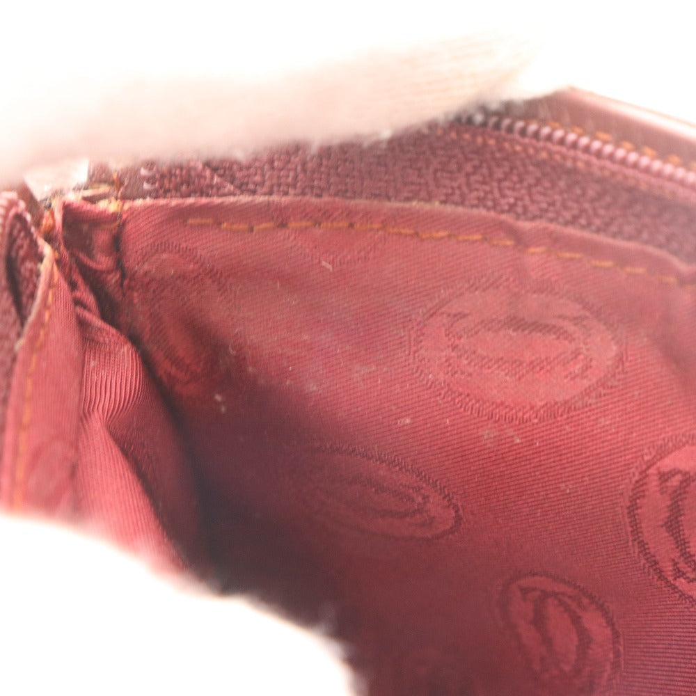 ■ カルティエ マストライン マルチケース アクセサリーポーチ ポーチ レディース ボルドー