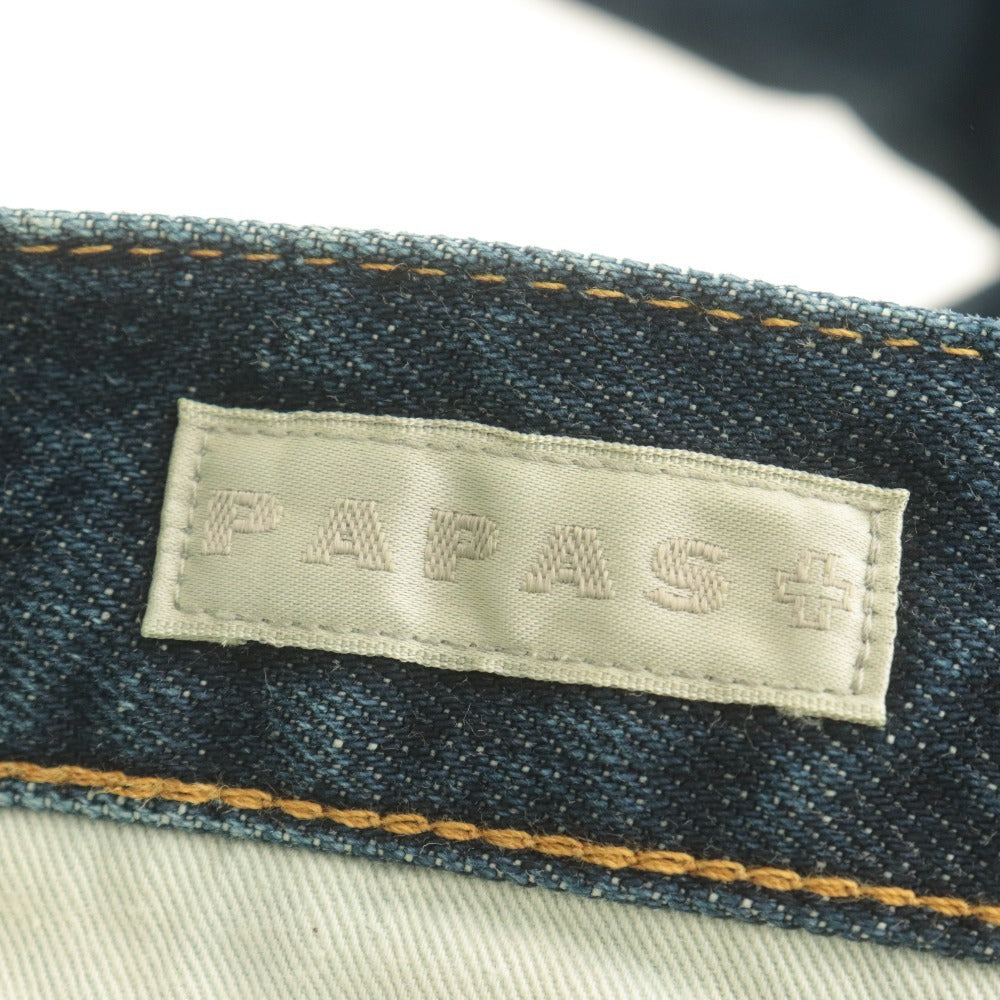 ■ Papas Plus Denim Jeans D0418FP 106 Selvedge Bottoms Men's LL Navy Indigo