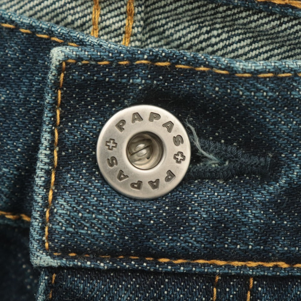 ■ Papas Plus Denim Jeans D0418FP 106 Selvedge Bottoms Men's LL Navy Indigo