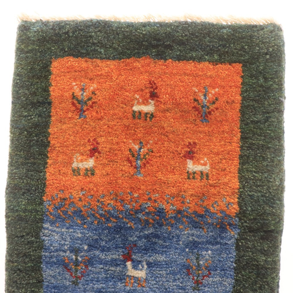 ■ ギャッベ ギャベ 玄関マット ペルシャ 天然ウール 手織り 耐久性 保温性 弾力 イラン シラーズ産 未使用 付属品付き