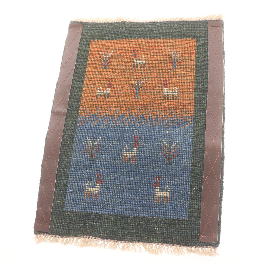 ■ ギャッベ ギャベ 玄関マット ペルシャ 天然ウール 手織り 耐久性 保温性 弾力 イラン シラーズ産 未使用 付属品付き