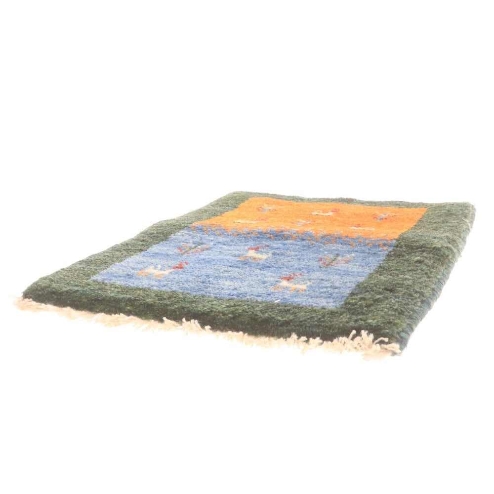 ■ ギャッベ ギャベ 玄関マット ペルシャ 天然ウール 手織り 耐久性 保温性 弾力 イラン シラーズ産 未使用 付属品付き