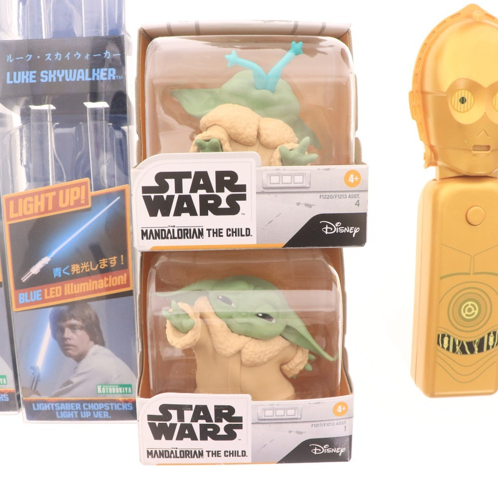 ■ スターウォーズ フィギュア ネクタイ ライトセーバーチョップスティック オープナー 等 8点セットまとめ売り 未開封含む