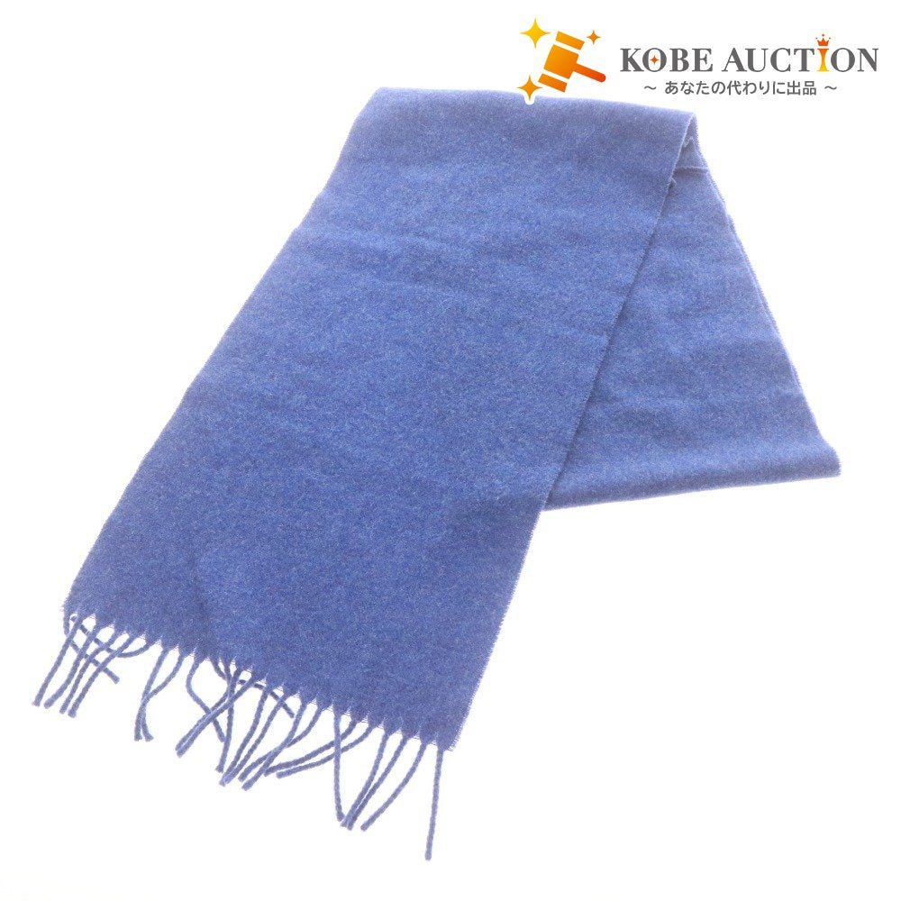 ■ ギャラリー ラファイエット マフラー ストール ショール イタリア製 レディース メンズ ウール100％ ブルー タグ付き 未使用