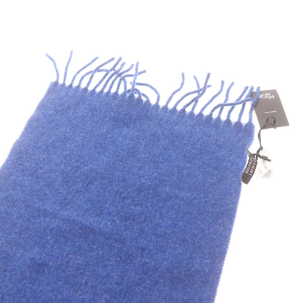 ■ ギャラリー ラファイエット マフラー ストール ショール イタリア製 レディース メンズ ウール100％ ブルー タグ付き 未使用
