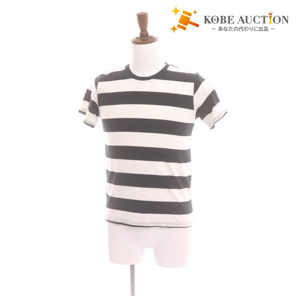■ グッドイナフ Tシャツ 半袖 トップス GOODENOUGH カットソー ボーダー バッグプリント メンズ ブラックホワイト