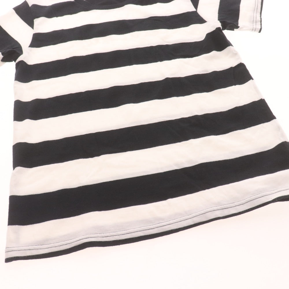 ■ グッドイナフ Tシャツ 半袖 トップス GOODENOUGH カットソー ボーダー バッグプリント メンズ ブラックホワイト