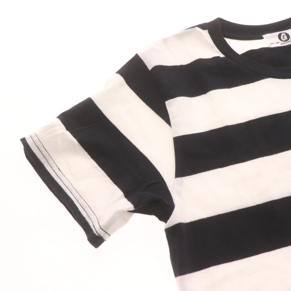 ■ グッドイナフ Tシャツ 半袖 トップス GOODENOUGH カットソー ボーダー バッグプリント メンズ ブラックホワイト
