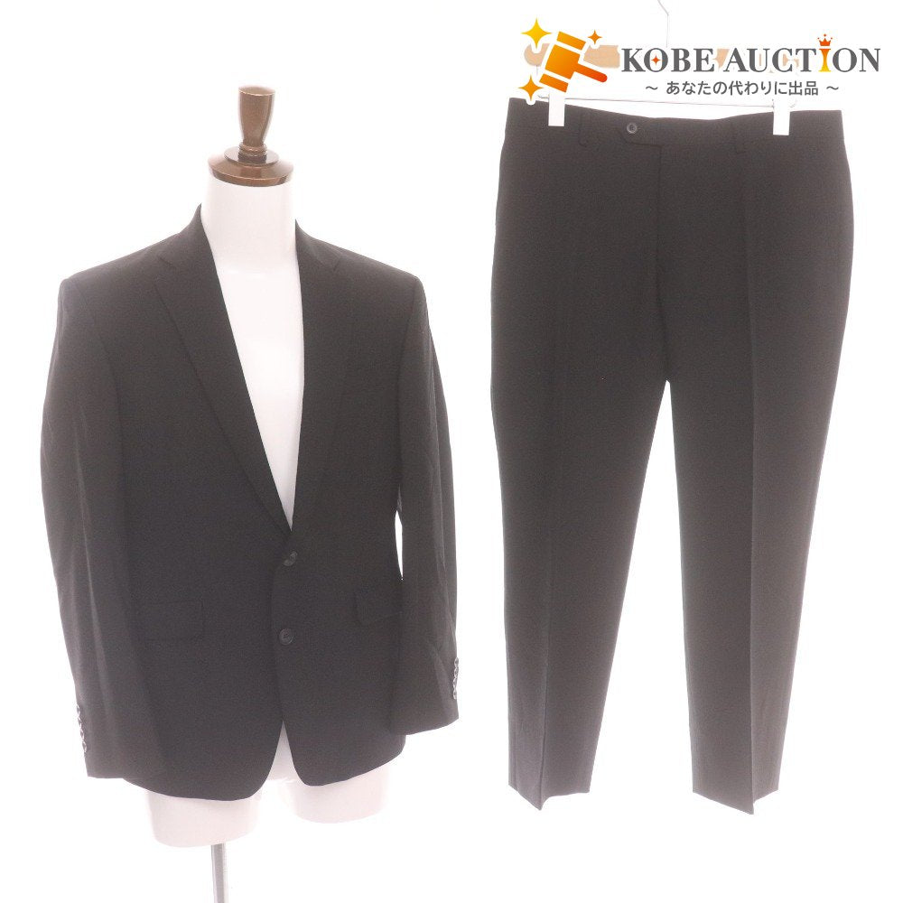 ■ SUIT SELECT スーツセレクト フォーマルスーツ セットアップ BLMD9700 長袖 ジャケット パンツ 上下 メンズ AB4 ブラック 付属品付き