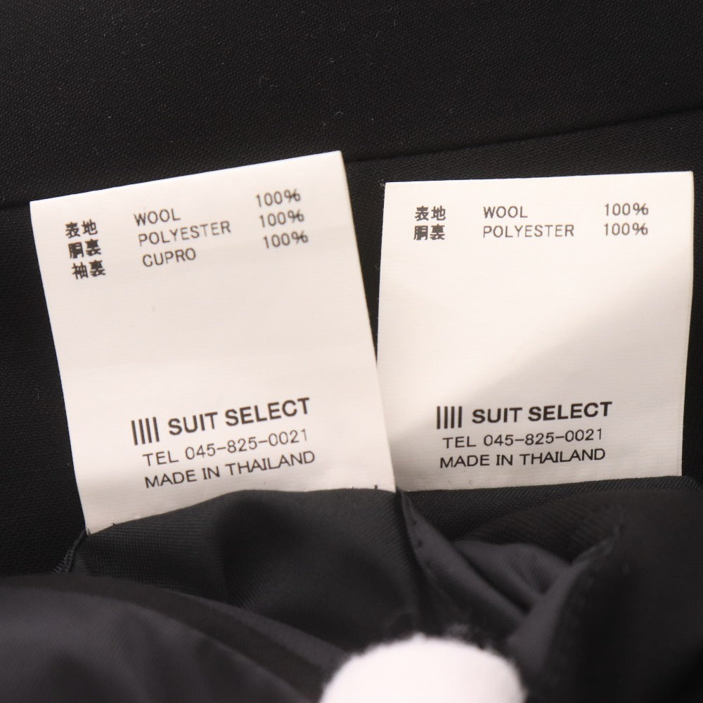 ■ SUIT SELECT スーツセレクト フォーマルスーツ セットアップ BLMD9700 長袖 ジャケット パンツ 上下 メンズ AB4 ブラック 付属品付き