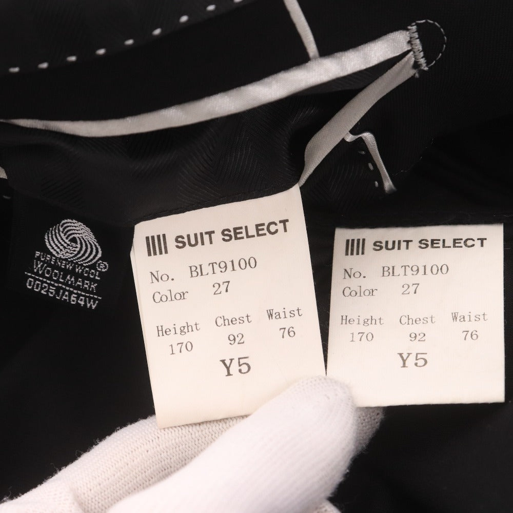 ■ SUIT SELECT スーツセレクト フォーマルスーツ ベスト ネクタイ 4点セット まとめ売り BLT9100 ジャケット パンツ メンズ Y5 ブラック