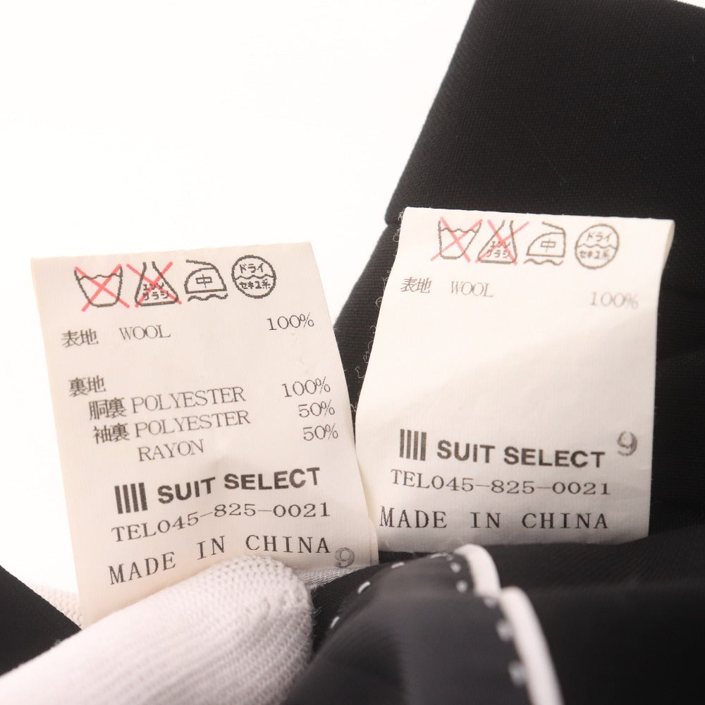 ■ SUIT SELECT スーツセレクト フォーマルスーツ ベスト ネクタイ 4点セット まとめ売り BLT9100 ジャケット パンツ メンズ Y5 ブラック