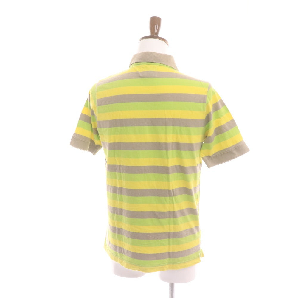 ■ STUSSY ステューシー ポロシャツ 半袖 トップス カットソー ボーダー コットン100% メンズ S マルチカラーカットソー