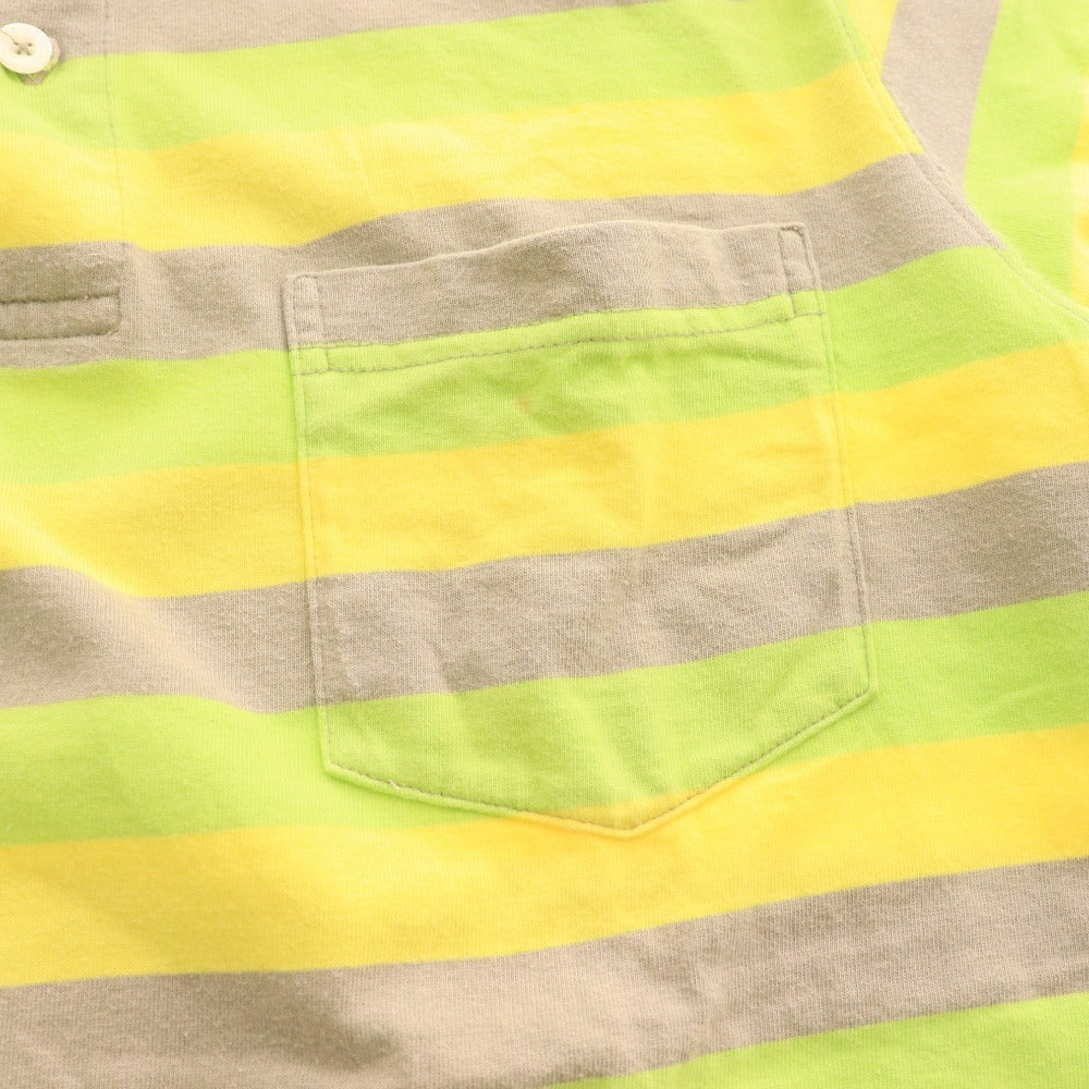 ■ STUSSY ステューシー ポロシャツ 半袖 トップス カットソー ボーダー コットン100% メンズ S マルチカラーカットソー