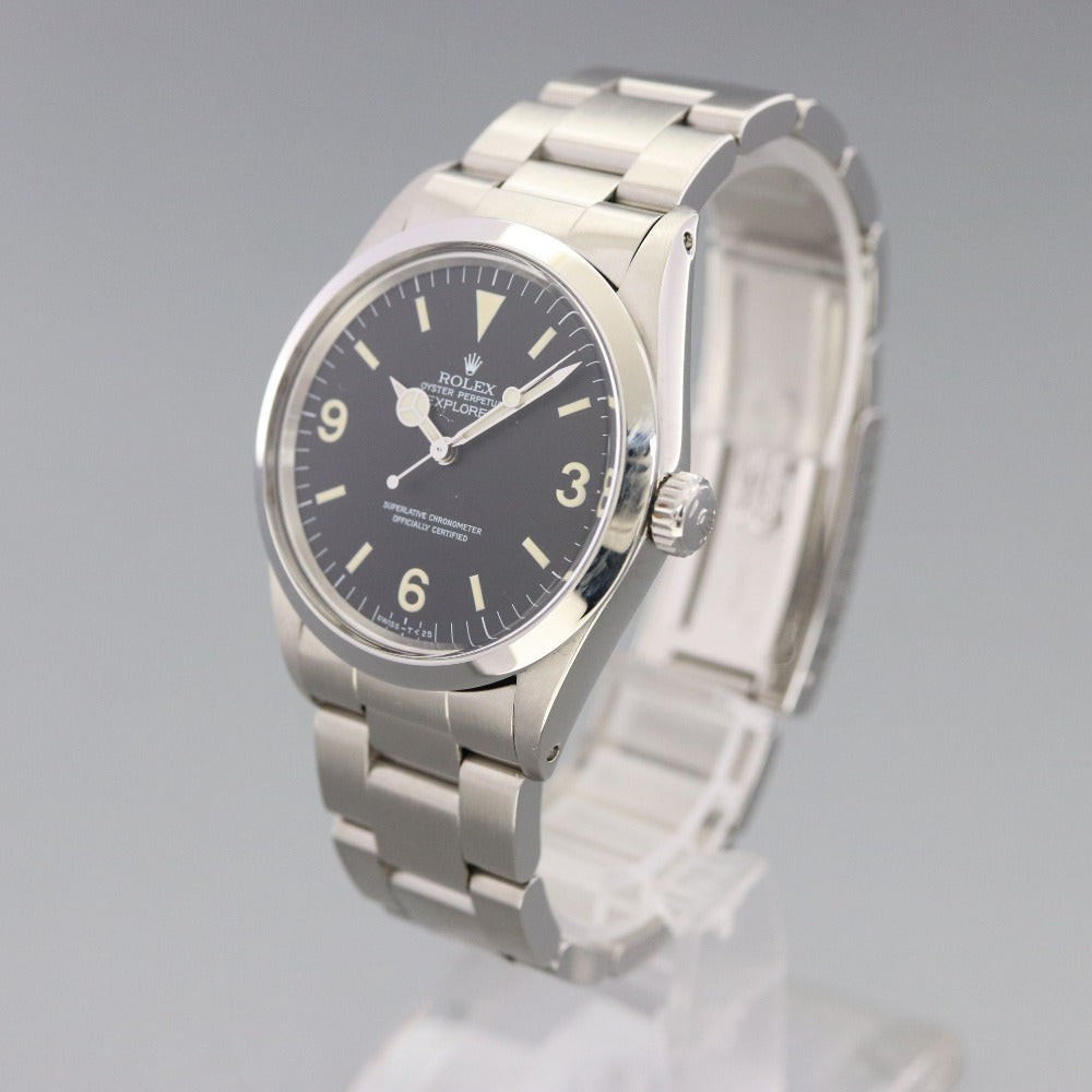 ● 【極上品】ロレックス エクスプロラー 1016 アンティーク 自動巻き 97.9g メンズ シルバー ブラック 1974年 40番台 腕時計 付属品付