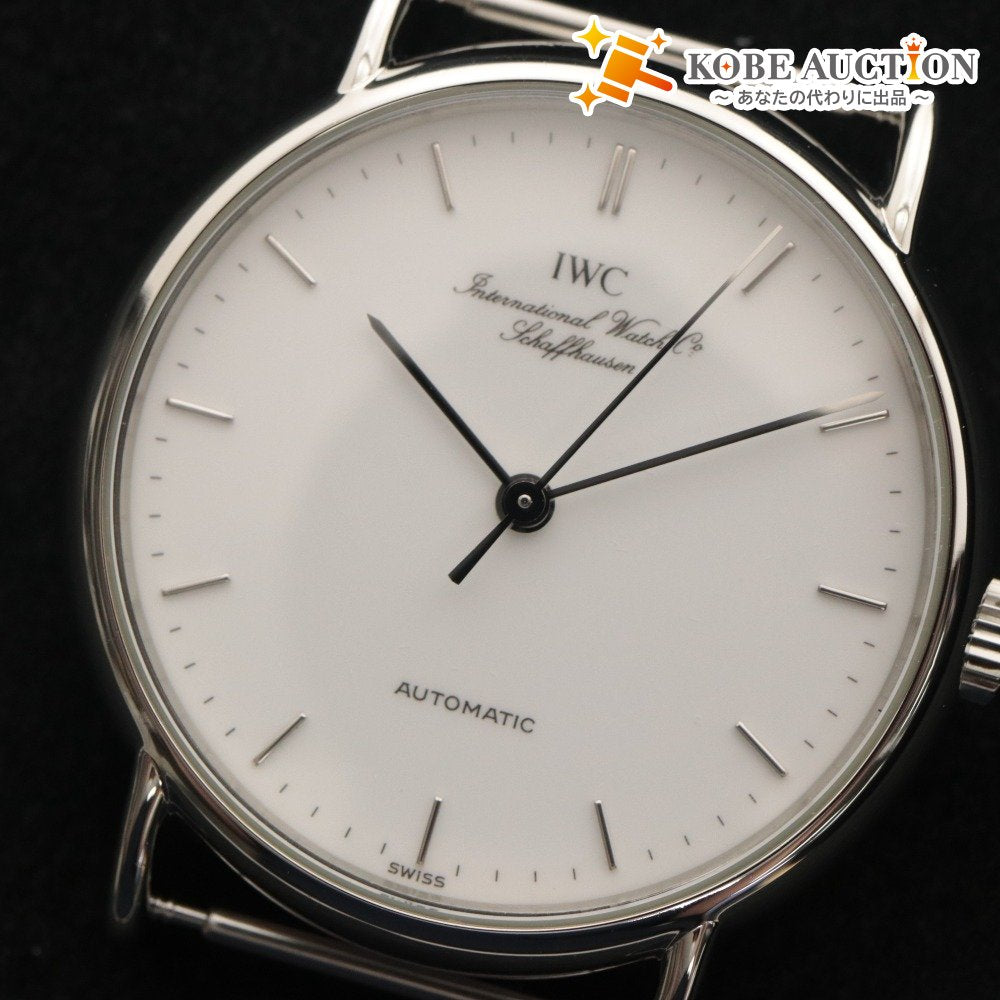 ■ IWC Watch Portofino Automatic Watch Silver Dial White Verified Working