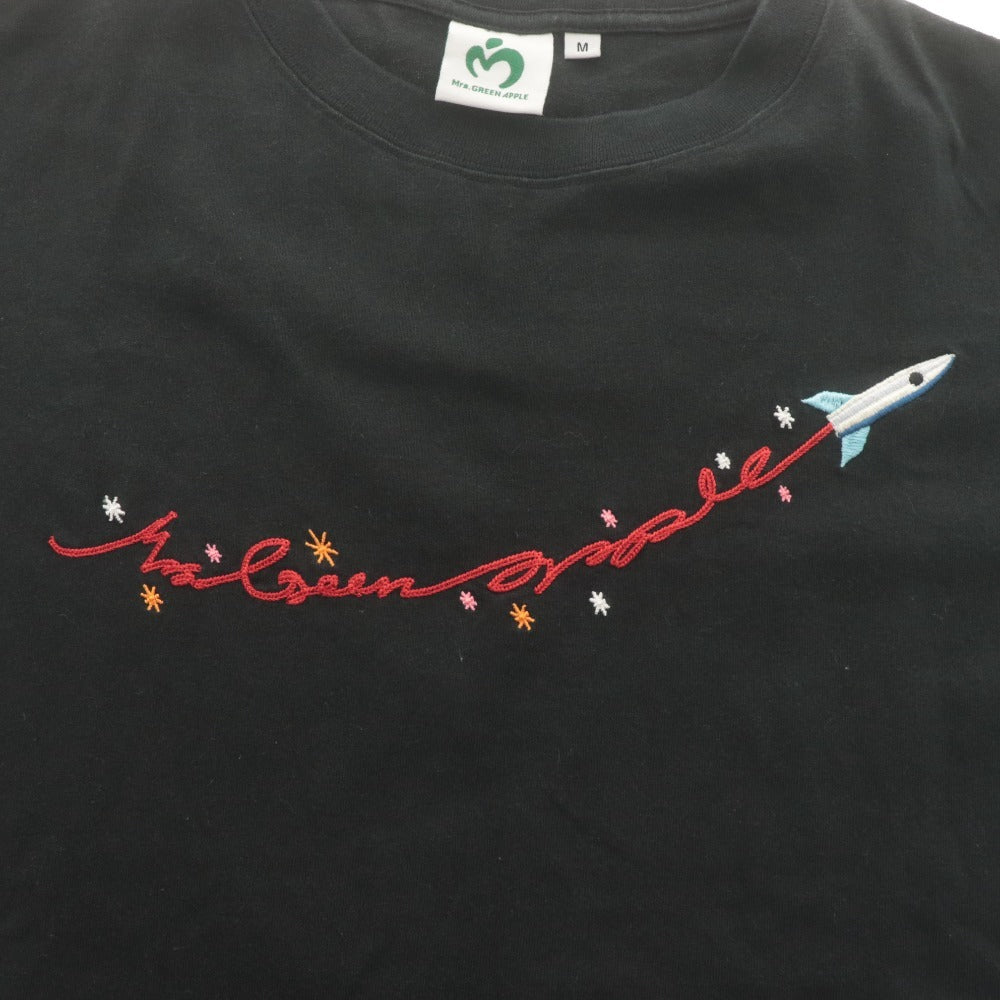 ■ Mrs.GREEN APPLE ミセス Tシャツ ゼンジン未到とヴェルトラウム MGA Rocket Embroidery T-Shirt オフィシャルグッズ M ブラック 黒