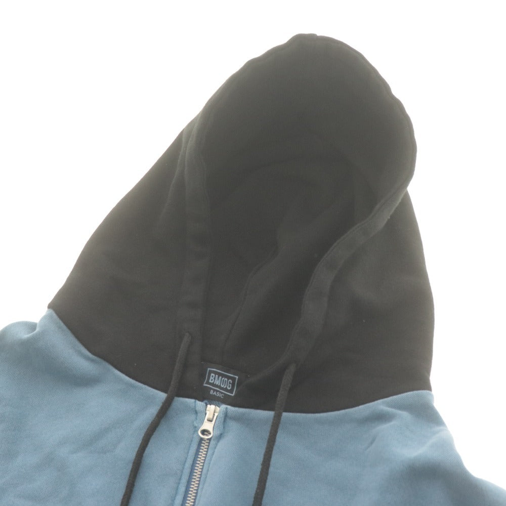 ■ BMSG ツートンジップパーカー BLUE BASIC 長袖 トップス アウター フーディ フード メンズ レディース ベーシック ブルー系 公式グッズ