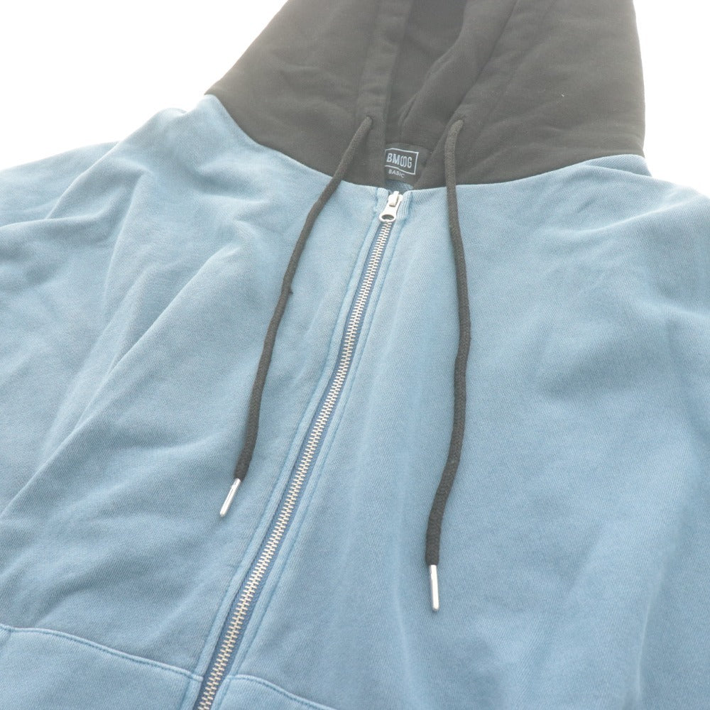 ■ BMSG ツートンジップパーカー BLUE BASIC 長袖 トップス アウター フーディ フード メンズ レディース ベーシック ブルー系 公式グッズ