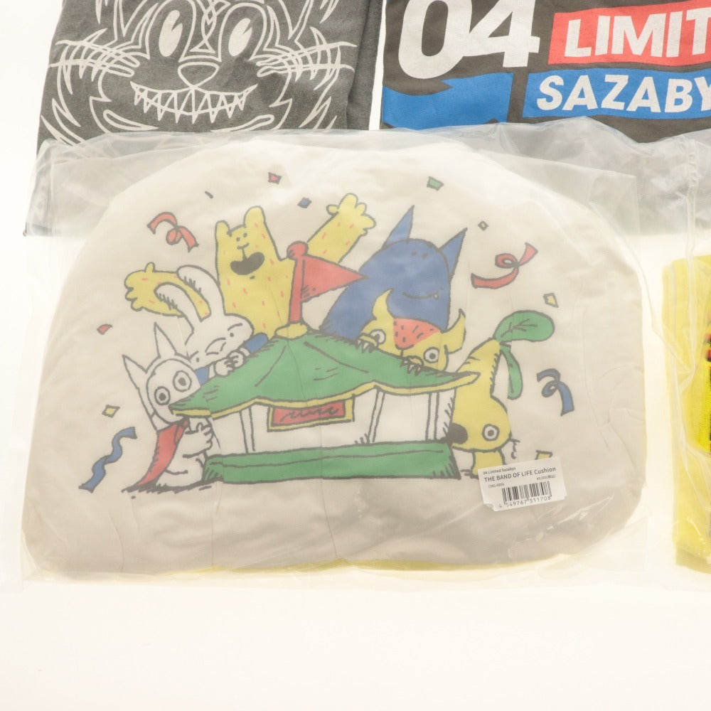 ■ 04 Limited Sazabys グッズ 12点セットまとめ売り Tシャツ/ARW/PLOT/Penguin/College/Gard Game/クッション/缶バッチ/ラバーバンド 等