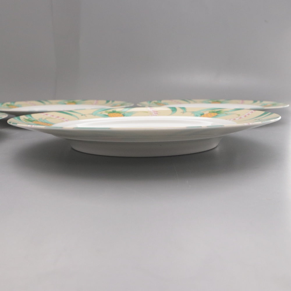 ■ ジャン・ルイ・コケ ディナープレート 5枚セット まとめ売り リモージュ アンディエンヌ パイナップル ボタニカル 28cm 洋食器