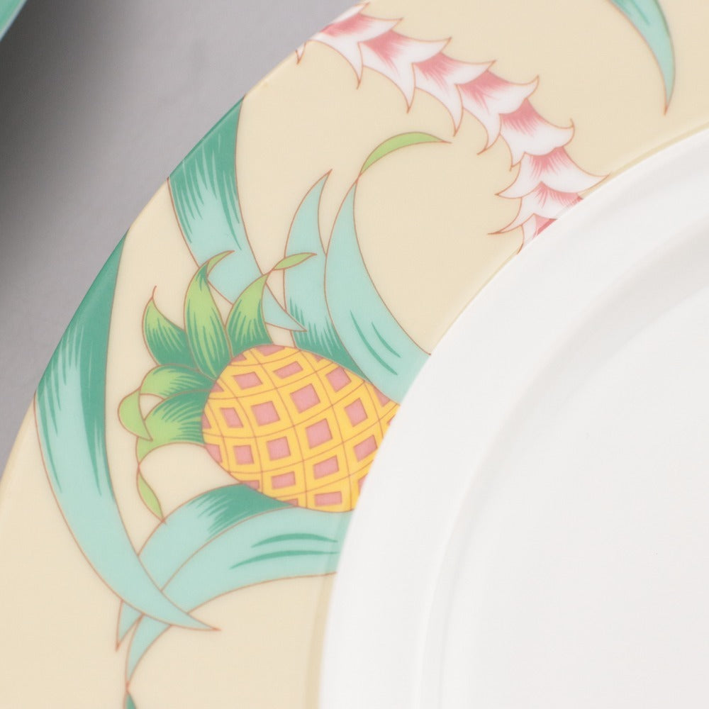 ■ ジャン・ルイ・コケ ディナープレート 5枚セット まとめ売り リモージュ アンディエンヌ パイナップル ボタニカル 28cm 洋食器