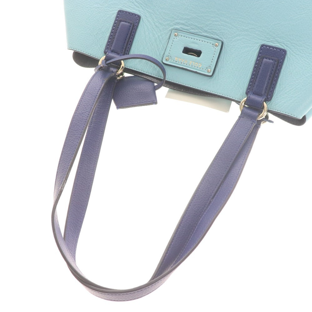 ■ コールハーン トートバッグ ショルダーバッグ 鞄 バイカラー レディース ブルー系 タグ付き 未使用