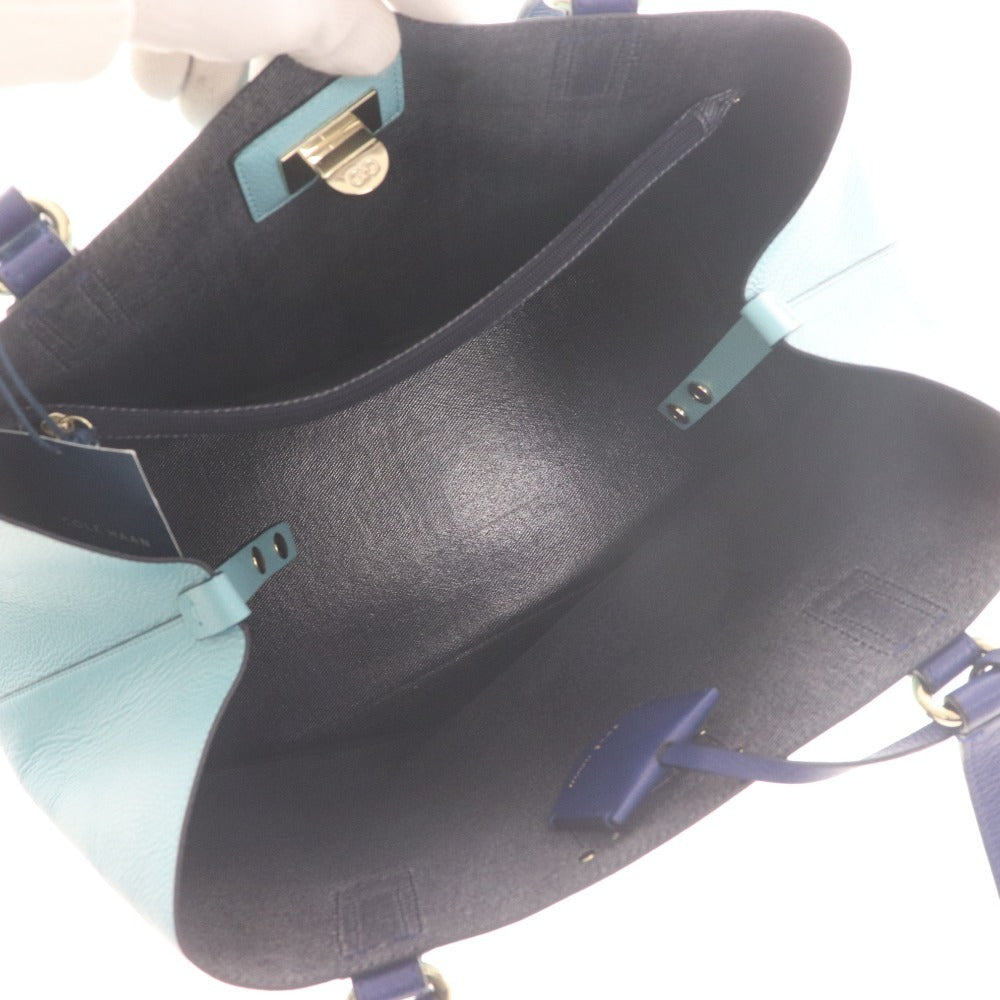 ■ コールハーン トートバッグ ショルダーバッグ 鞄 バイカラー レディース ブルー系 タグ付き 未使用