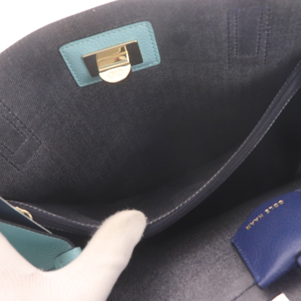 ■ コールハーン トートバッグ ショルダーバッグ 鞄 バイカラー レディース ブルー系 タグ付き 未使用