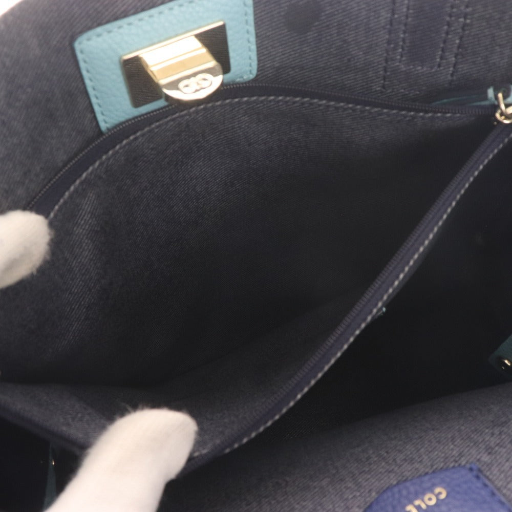 ■ コールハーン トートバッグ ショルダーバッグ 鞄 バイカラー レディース ブルー系 タグ付き 未使用