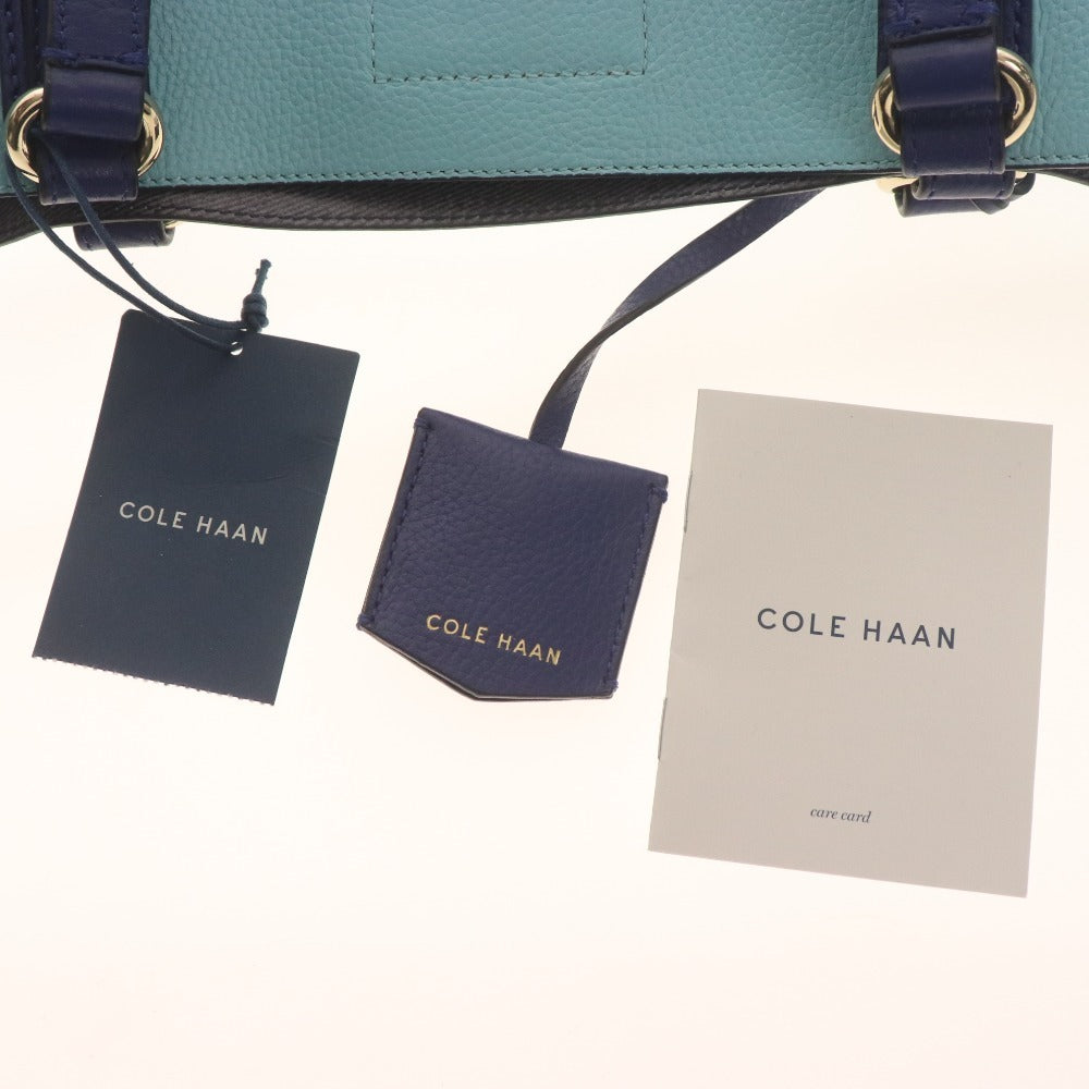 ■ コールハーン トートバッグ ショルダーバッグ 鞄 バイカラー レディース ブルー系 タグ付き 未使用